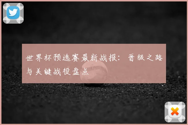 世界杯预选赛最新战报：晋级之路与关键战役盘点